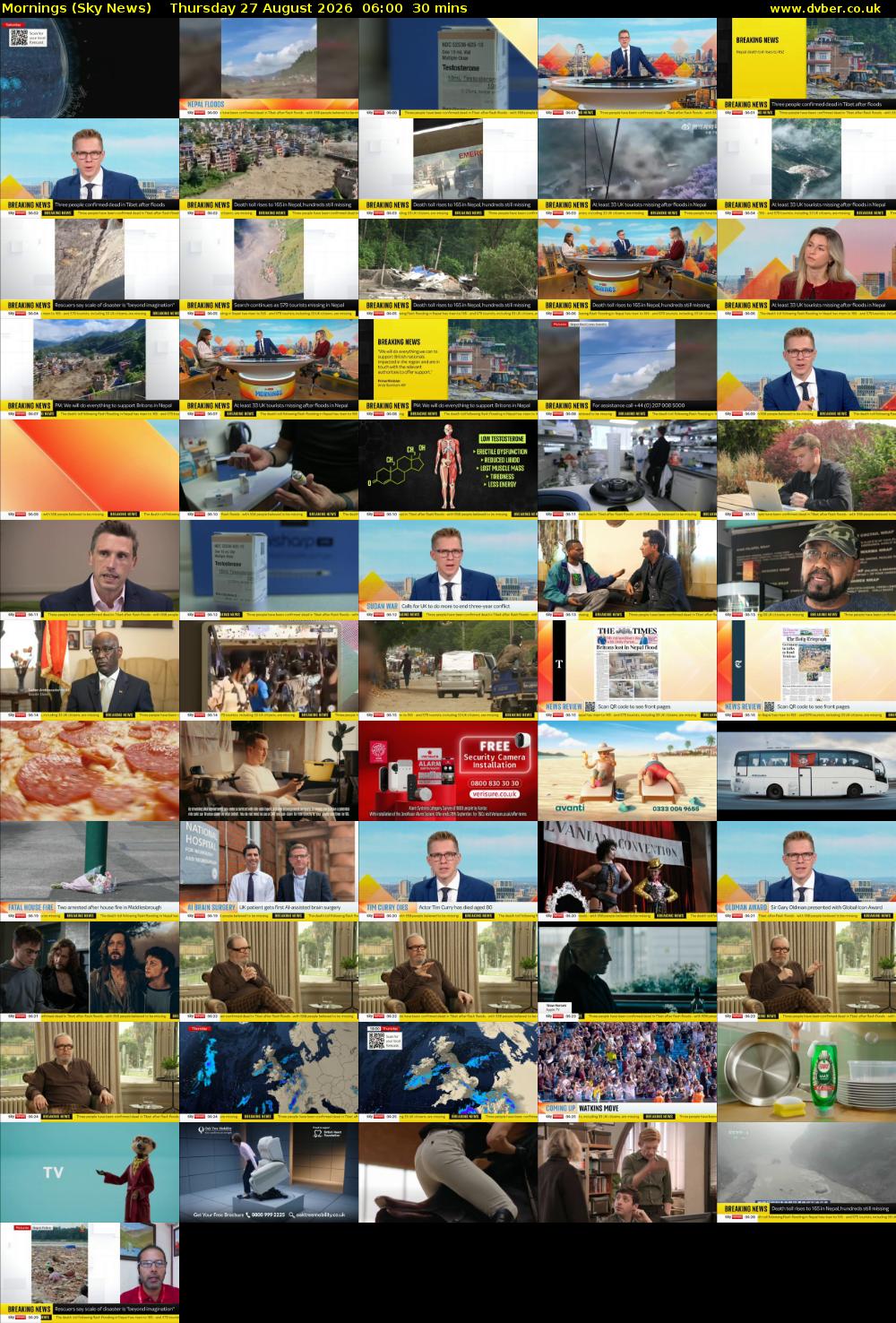 Mornings (Sky News) Thursday 27 August 2026 06:00 - 06:30