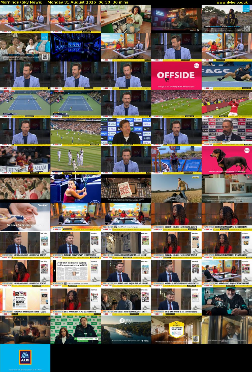 Mornings (Sky News) Monday 31 August 2026 06:30 - 07:00