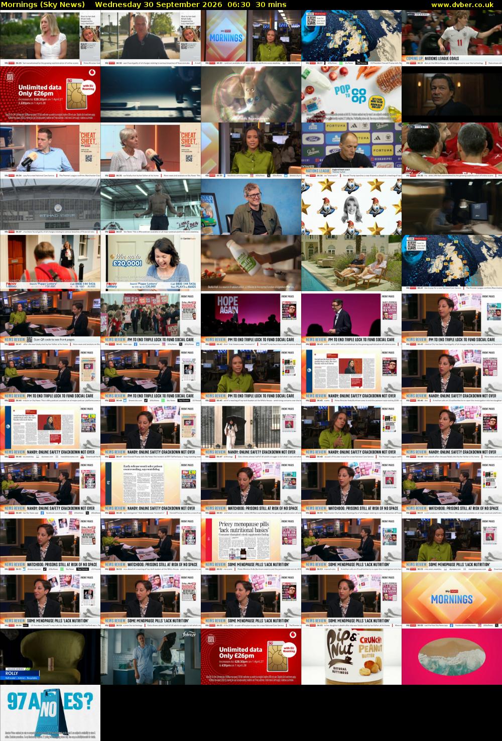 Mornings (Sky News) Wednesday 30 September 2026 06:30 - 07:00