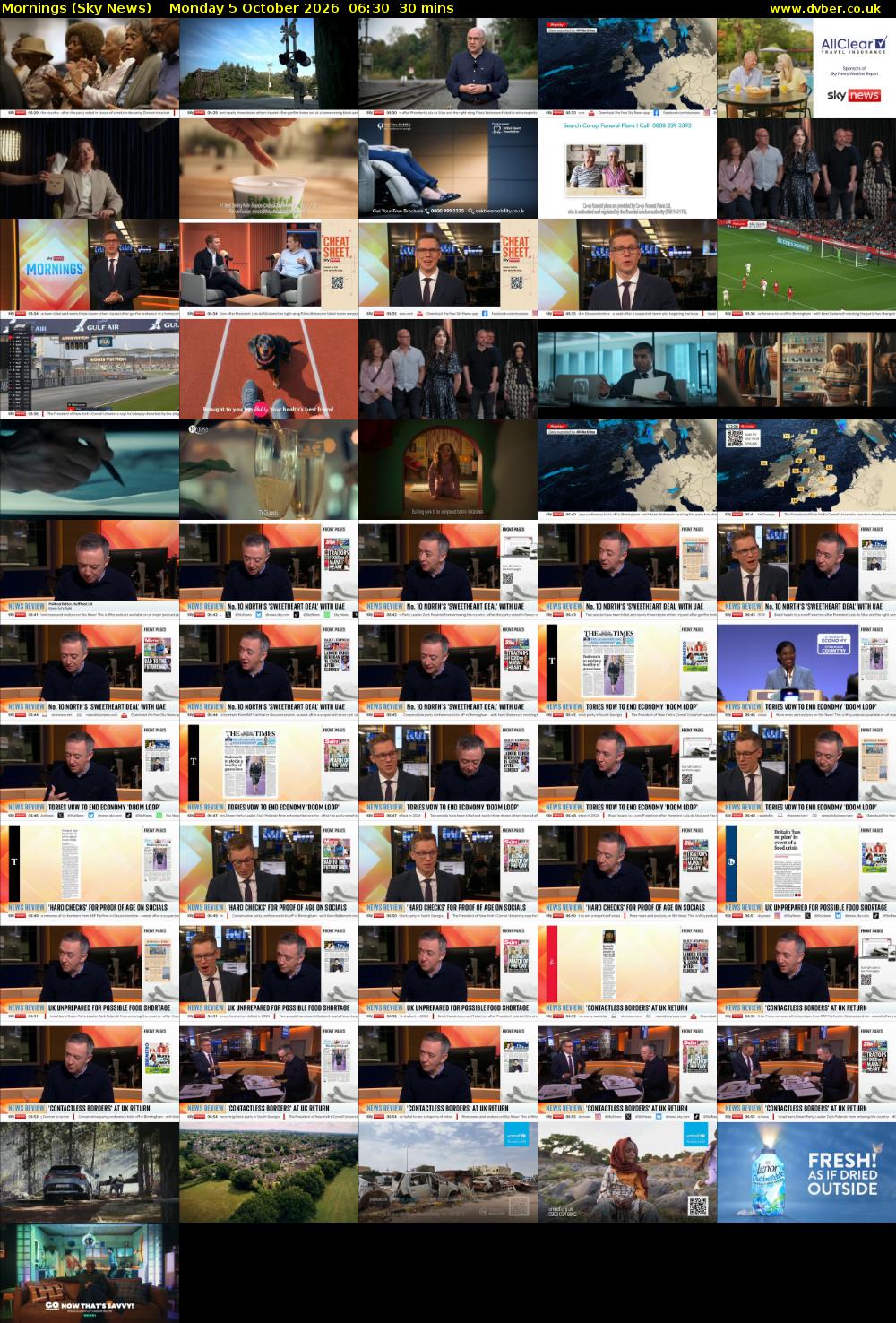 Mornings (Sky News) Monday 5 October 2026 06:30 - 07:00