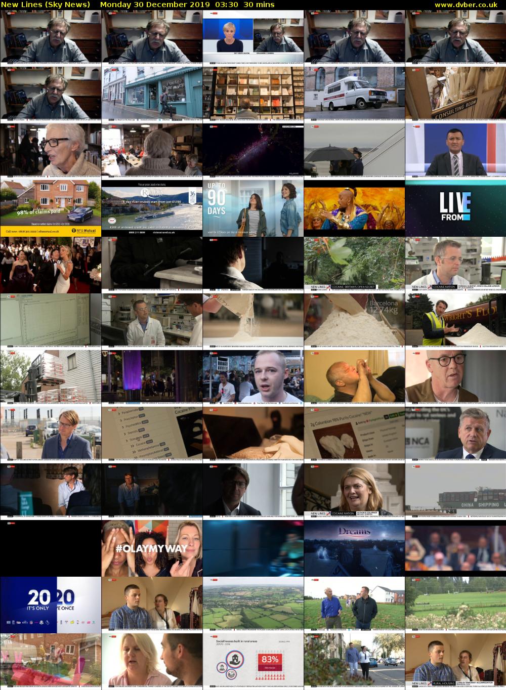 New Lines (Sky News) Monday 30 December 2019 03:30 - 04:00
