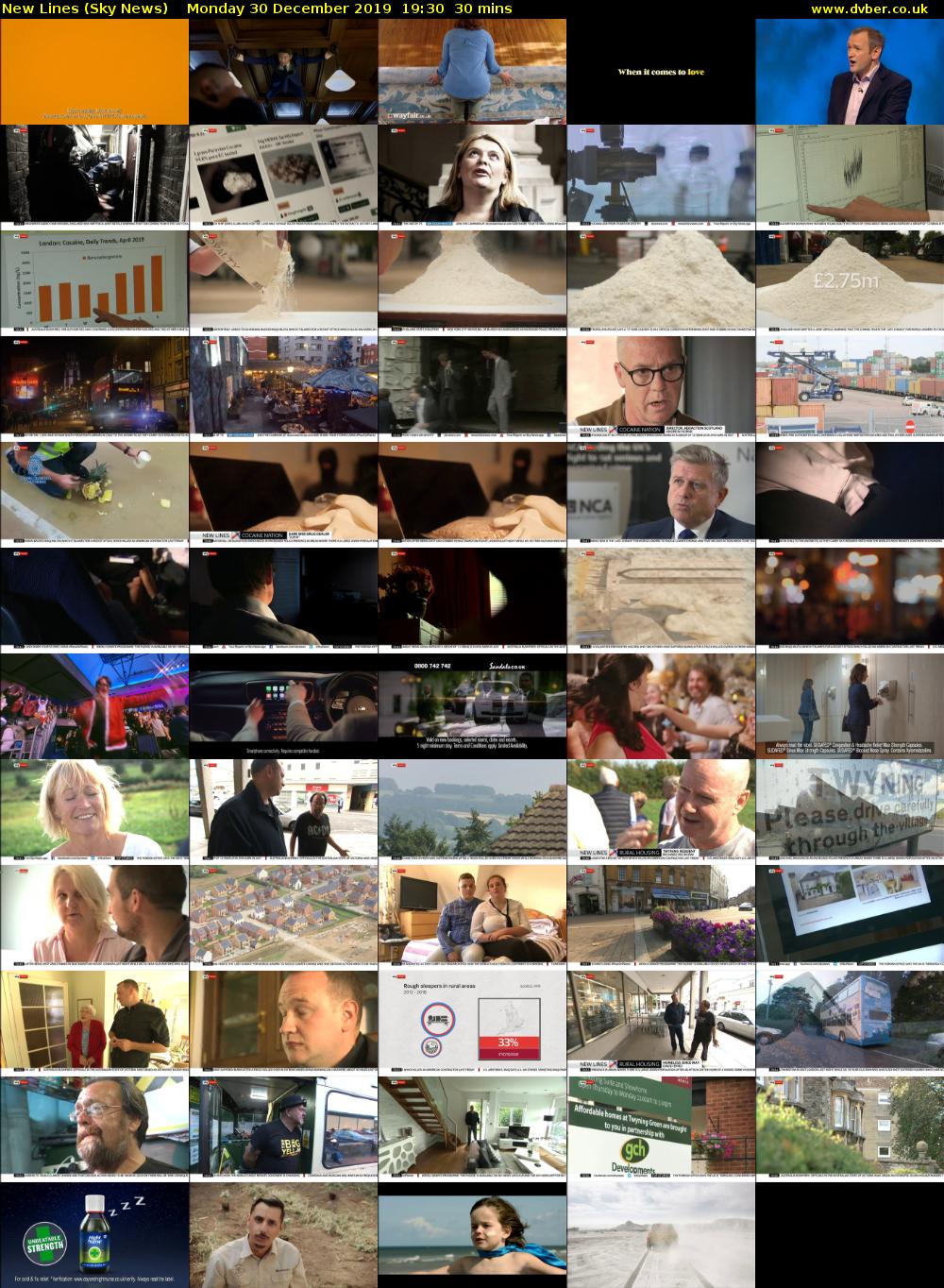 New Lines (Sky News) Monday 30 December 2019 19:30 - 20:00