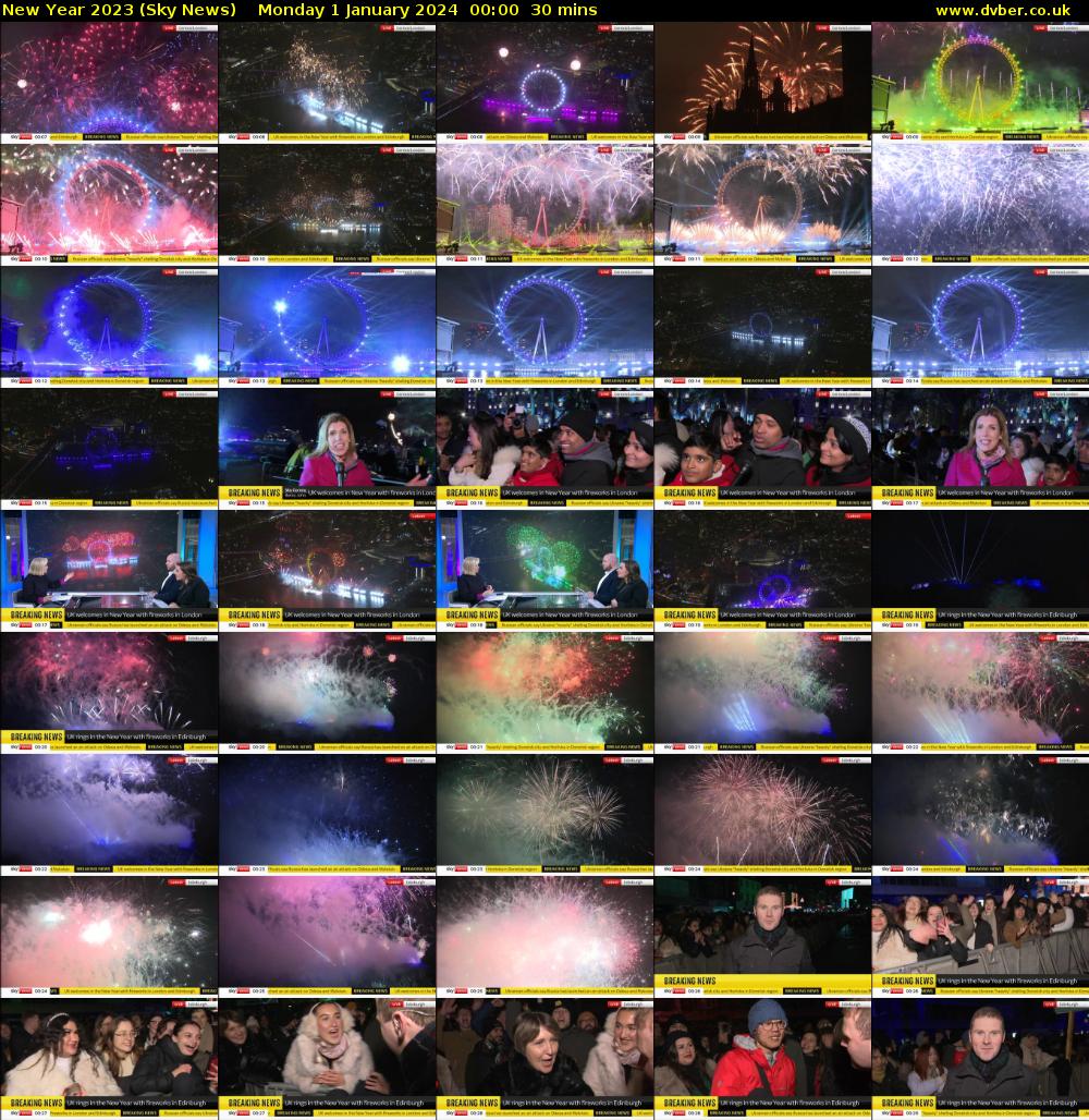 New Year 2023 (Sky News) Monday 1 January 2024 00:00 - 00:30