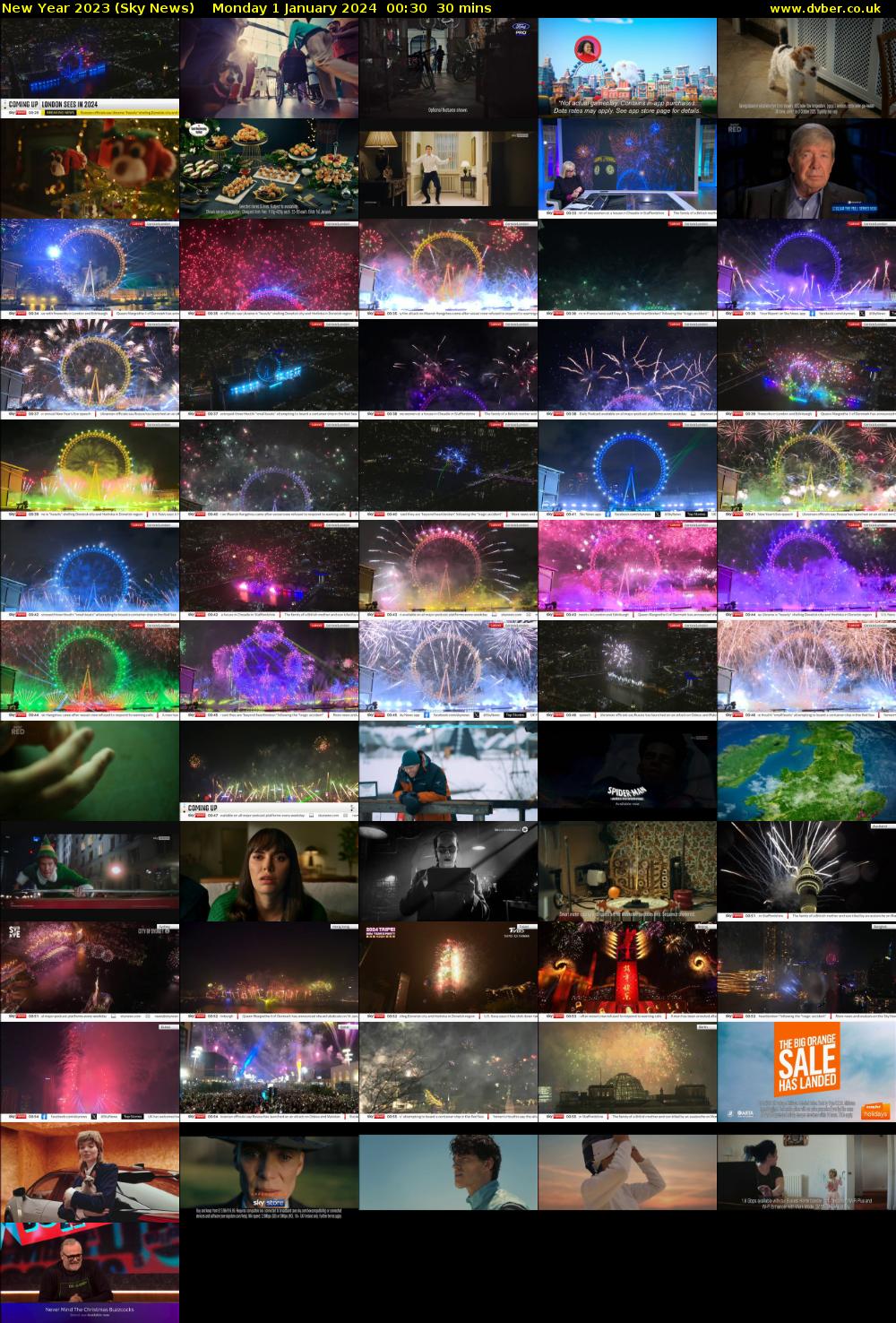 New Year 2023 (Sky News) Monday 1 January 2024 00:30 - 01:00