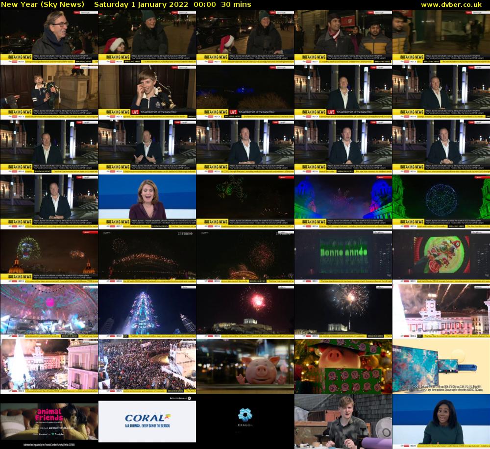 New Year (Sky News) Saturday 1 January 2022 00:00 - 00:30
