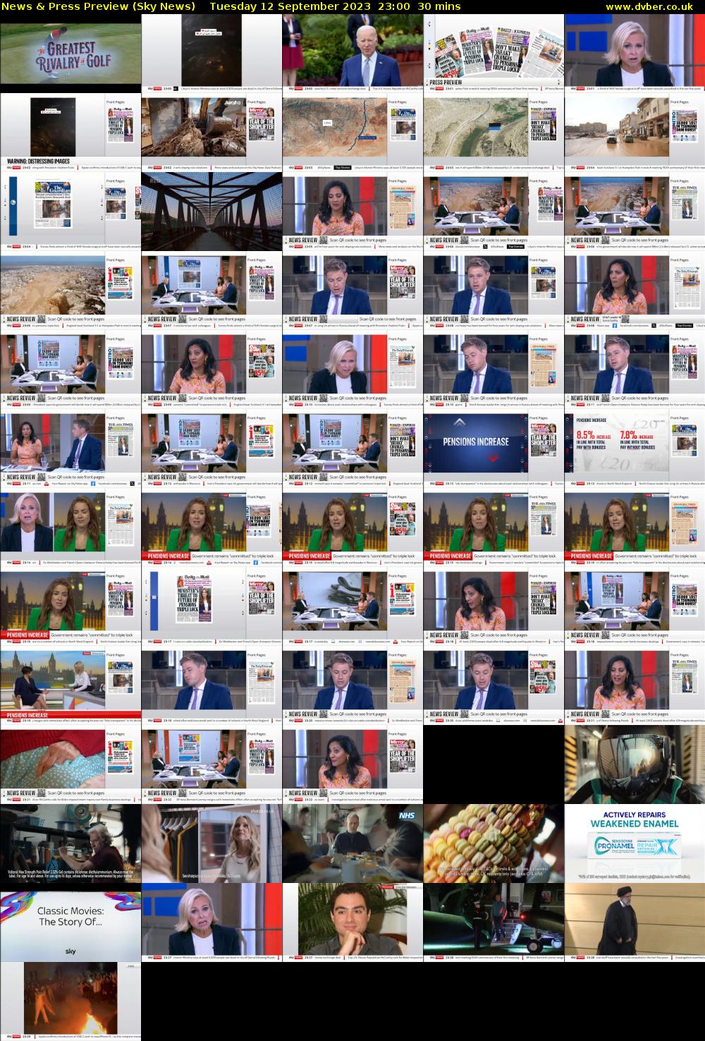 News & Press Preview (Sky News) Tuesday 12 September 2023 23:00 - 23:30