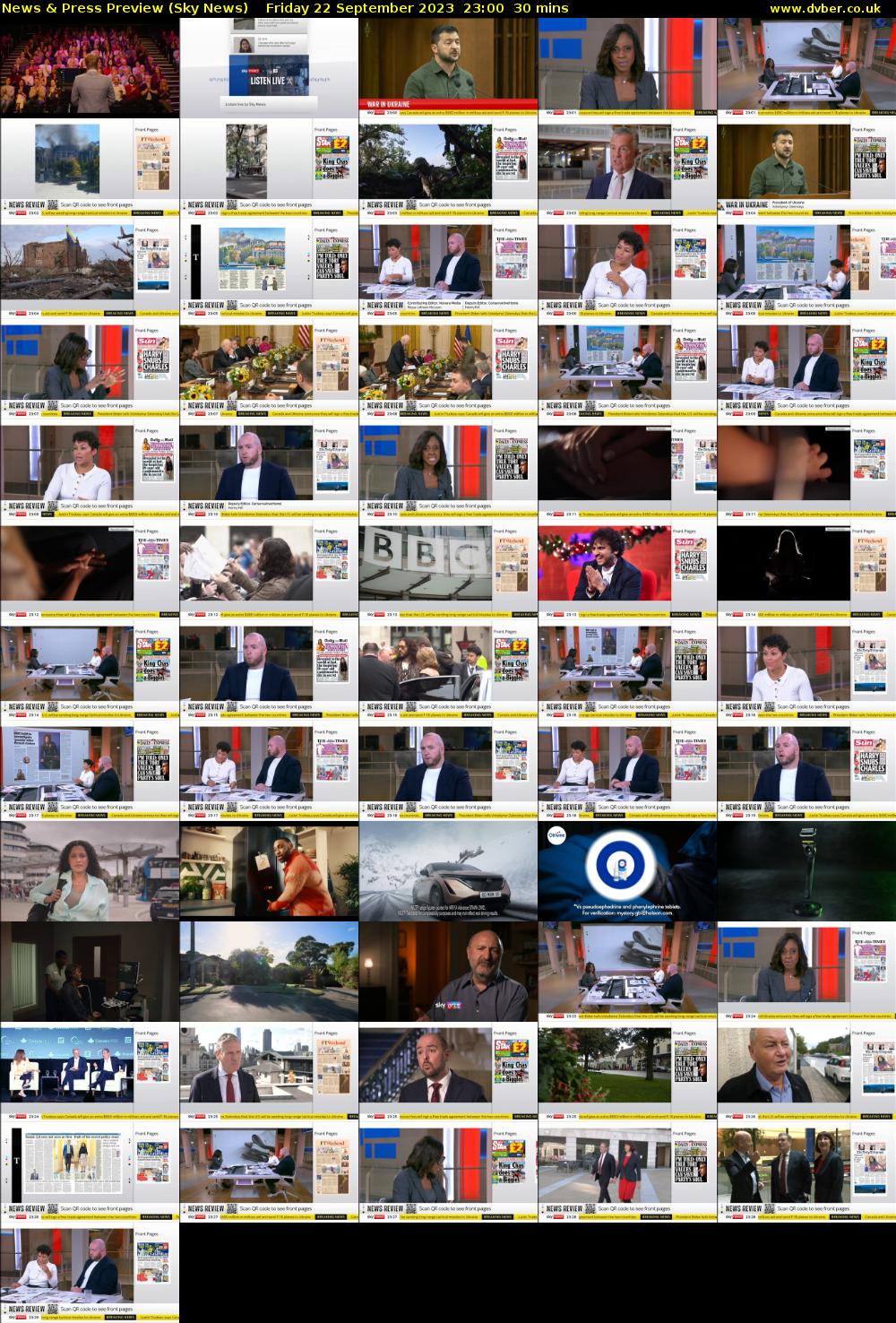 News & Press Preview (Sky News) Friday 22 September 2023 23:00 - 23:30