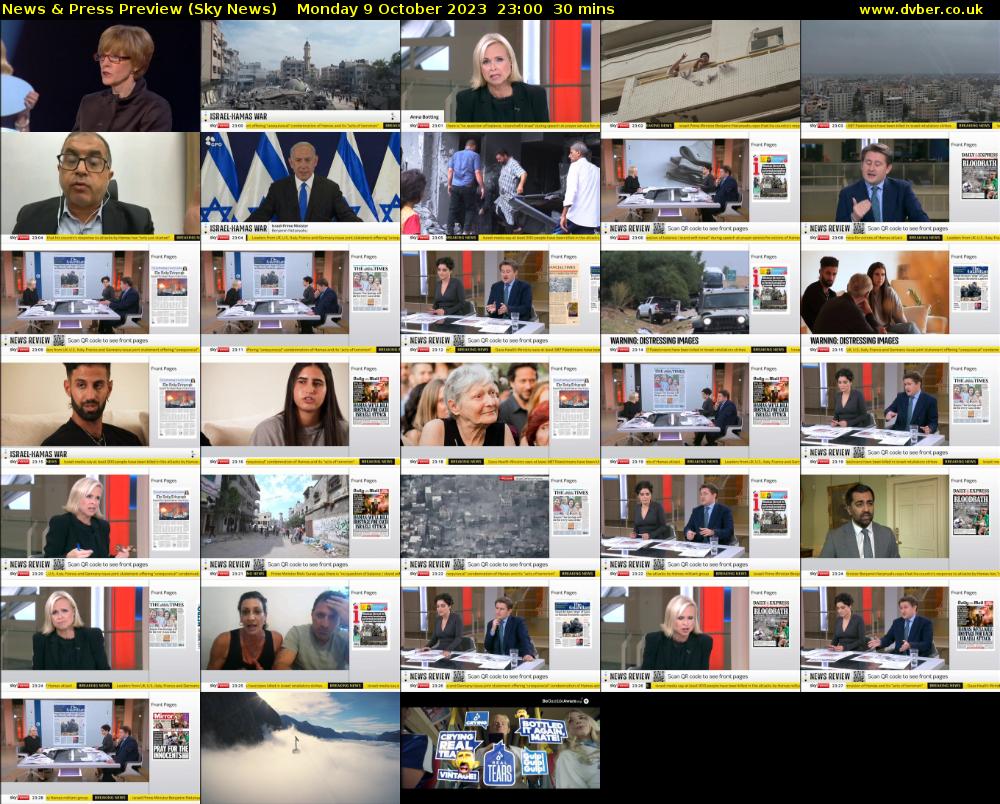 News & Press Preview (Sky News) Monday 9 October 2023 23:00 - 23:30
