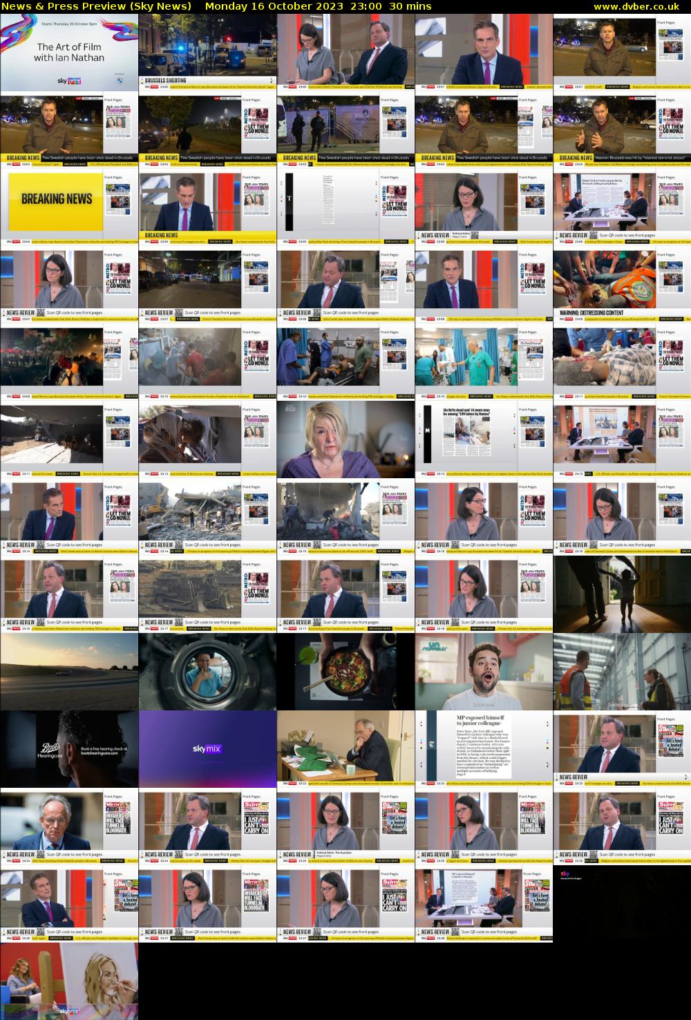News & Press Preview (Sky News) Monday 16 October 2023 23:00 - 23:30