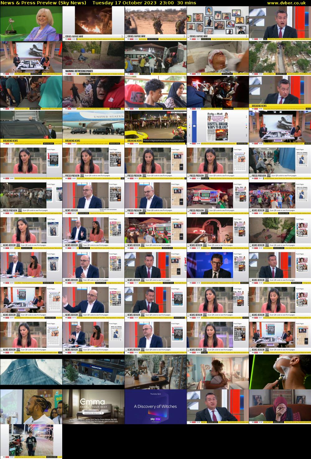 News & Press Preview (Sky News) Tuesday 17 October 2023 23:00 - 23:30