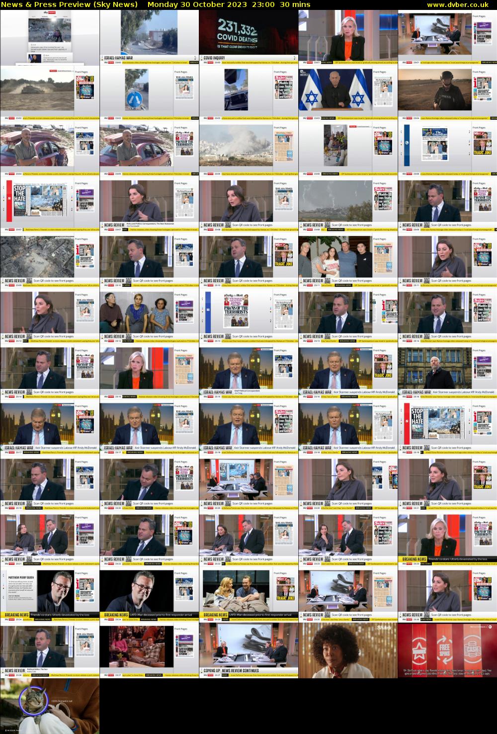 News & Press Preview (Sky News) Monday 30 October 2023 23:00 - 23:30