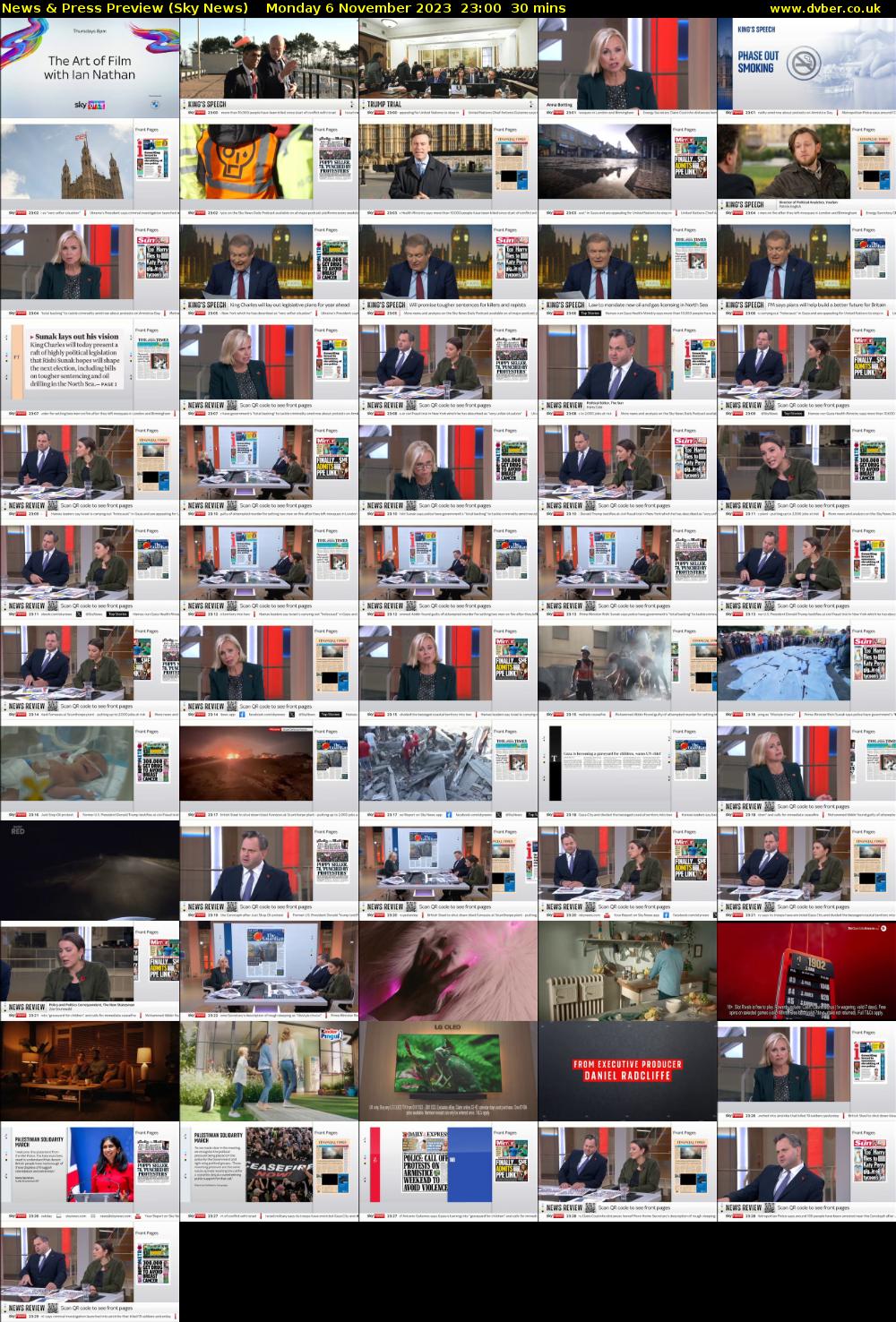 News & Press Preview (Sky News) Monday 6 November 2023 23:00 - 23:30