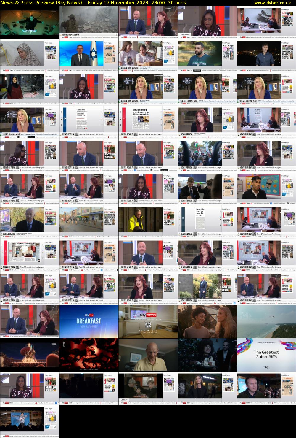 News & Press Preview (Sky News) Friday 17 November 2023 23:00 - 23:30
