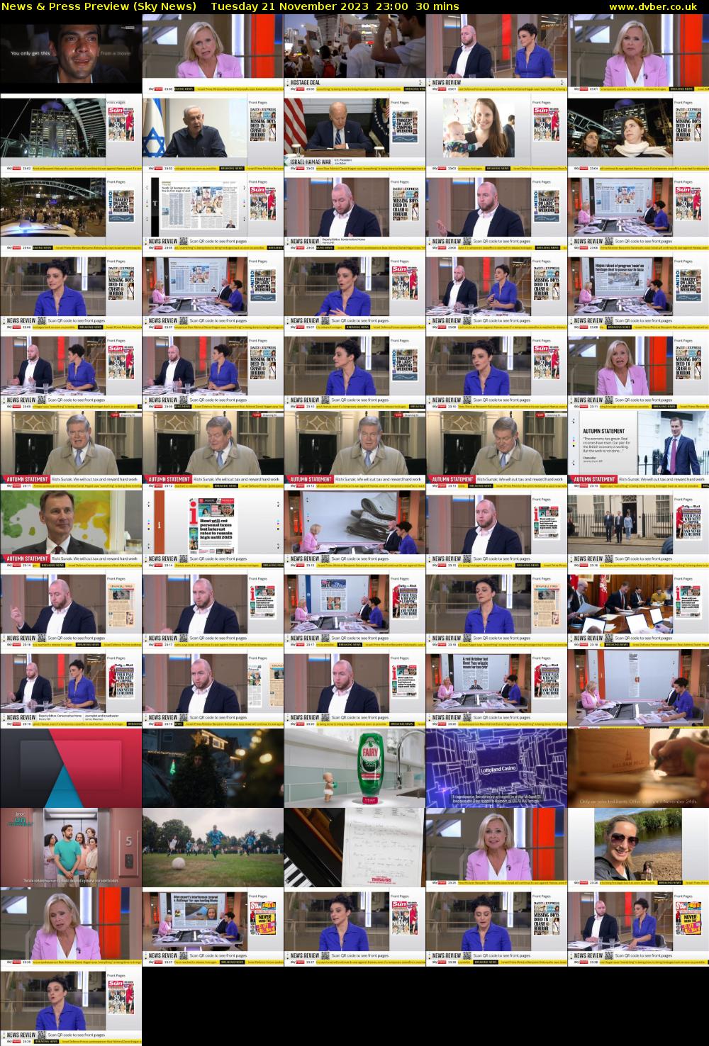 News & Press Preview (Sky News) Tuesday 21 November 2023 23:00 - 23:30