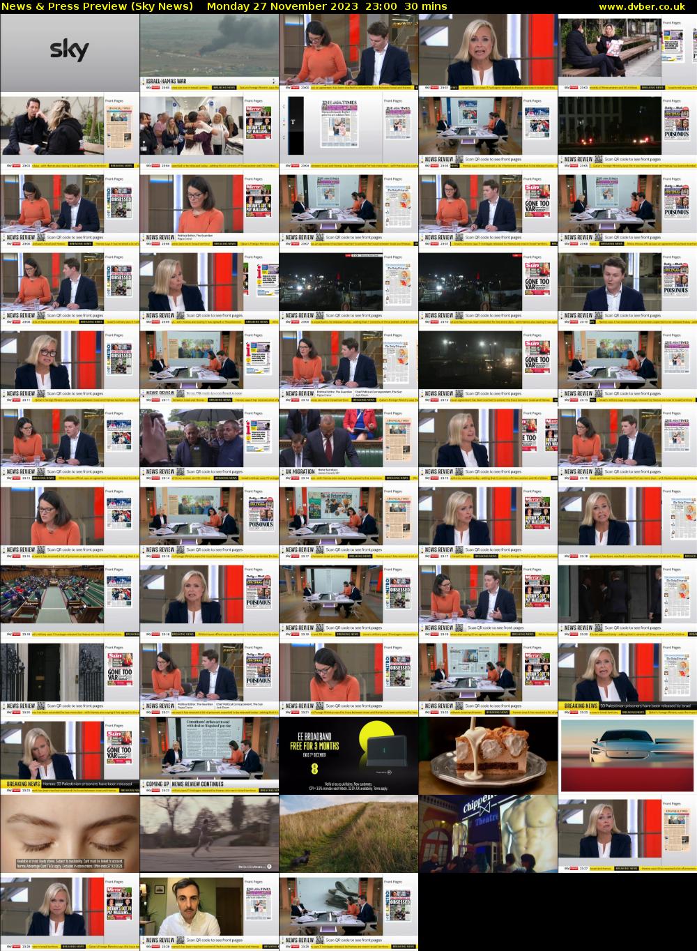 News & Press Preview (Sky News) Monday 27 November 2023 23:00 - 23:30