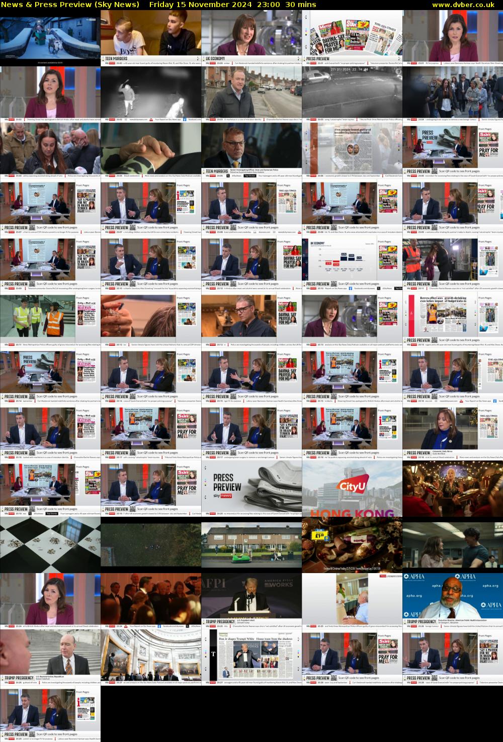 News & Press Preview (Sky News) Friday 15 November 2024 23:00 - 23:30