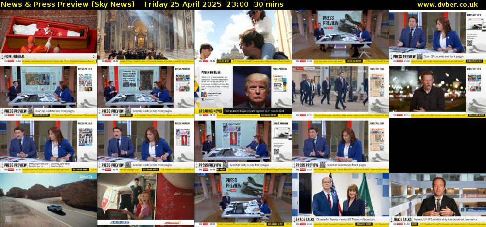 News & Press Preview (Sky News) Friday 25 April 2025 23:00 - 23:30