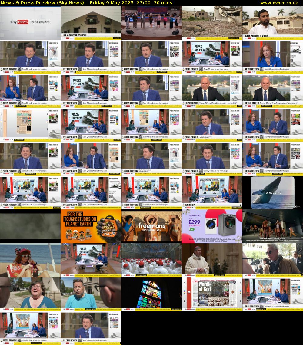 News & Press Preview (Sky News) Friday 9 May 2025 23:00 - 23:30
