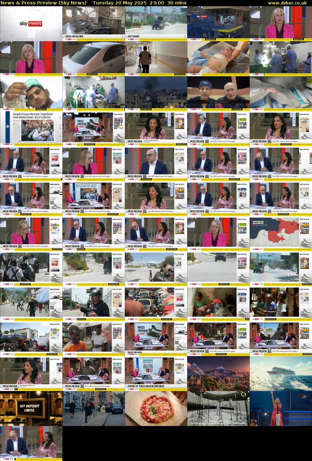 News & Press Preview (Sky News) Tuesday 20 May 2025 23:00 - 23:30