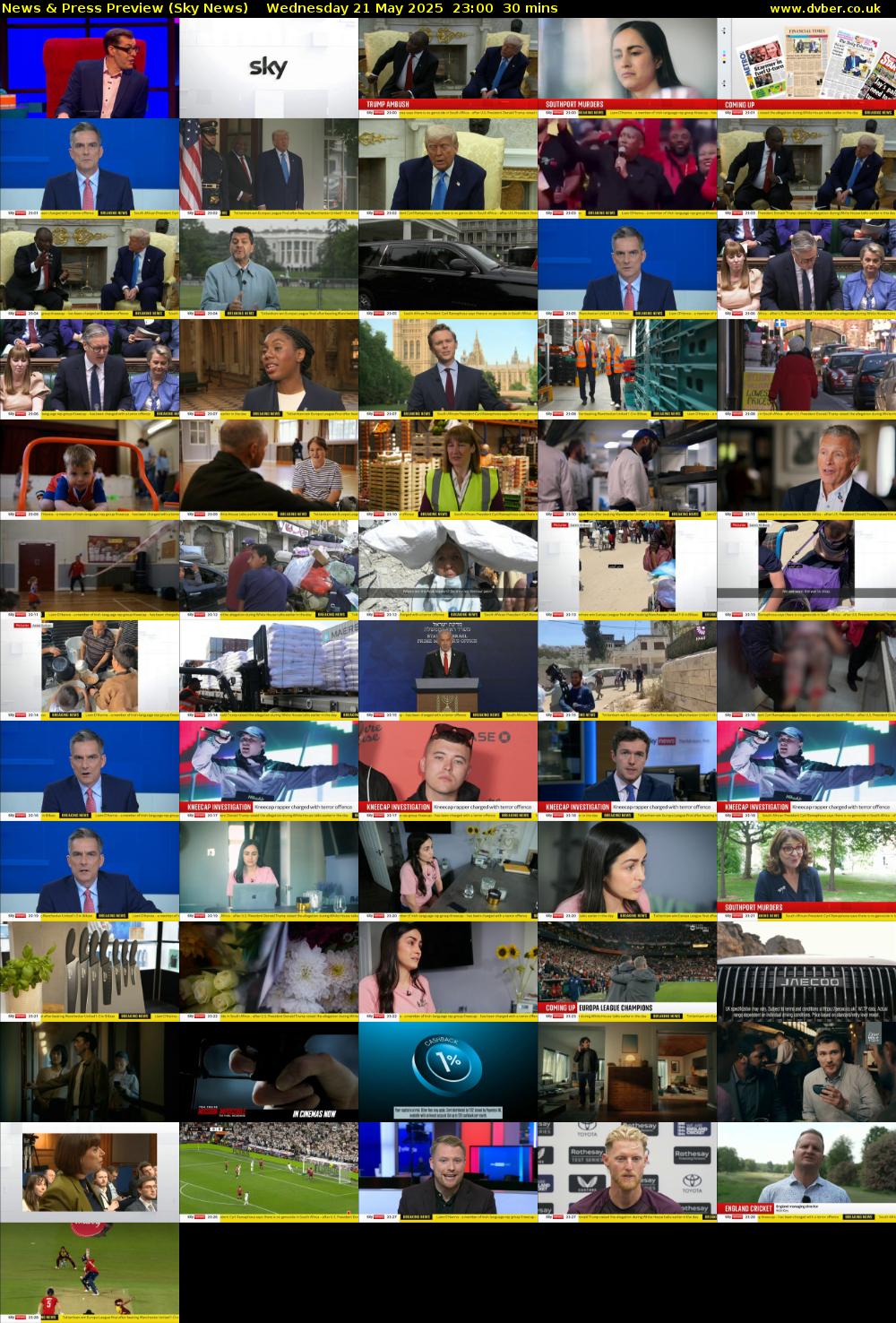 News & Press Preview (Sky News) Wednesday 21 May 2025 23:00 - 23:30