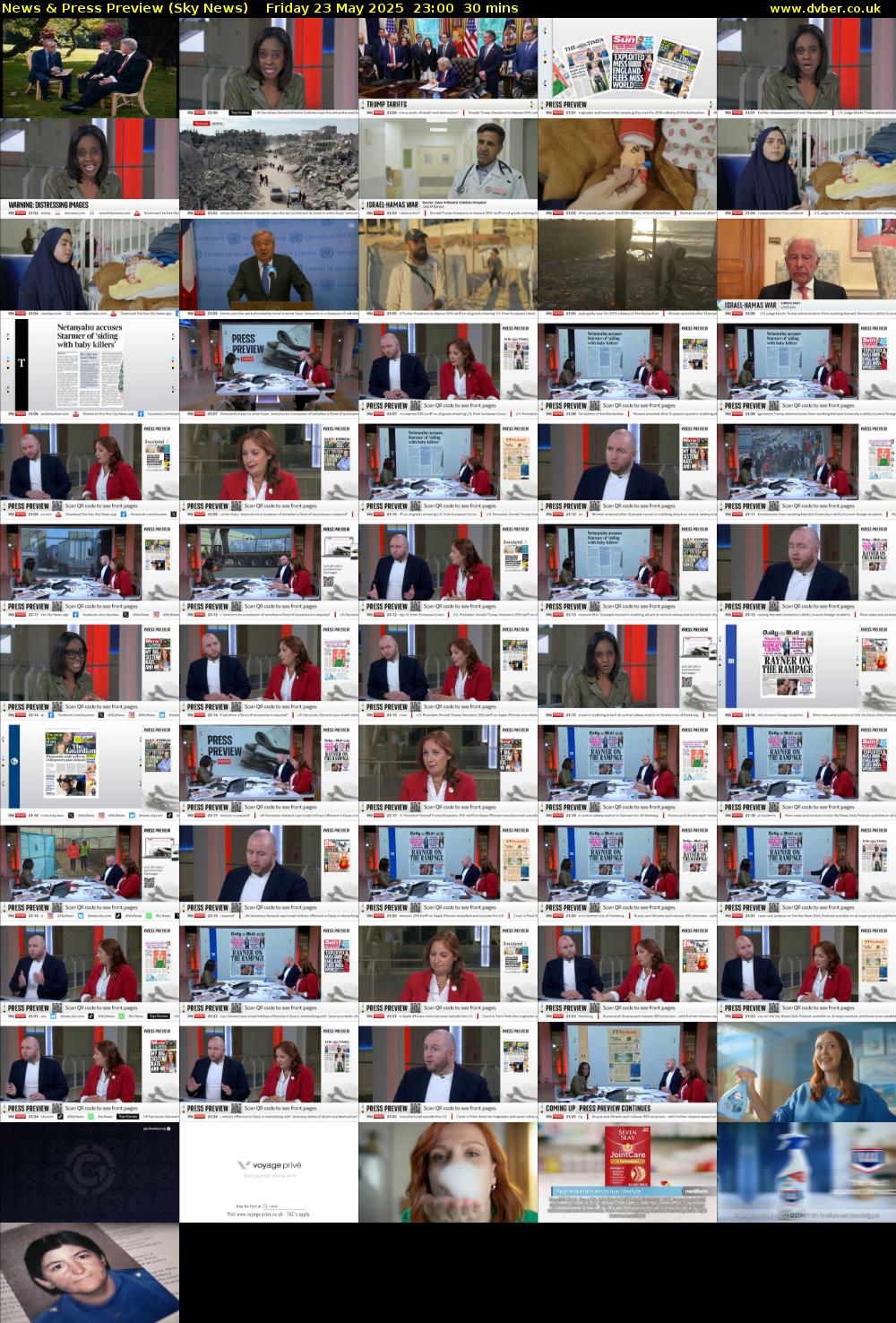 News & Press Preview (Sky News) Friday 23 May 2025 23:00 - 23:30