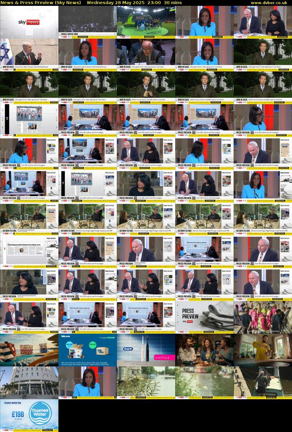 News & Press Preview (Sky News) Wednesday 28 May 2025 23:00 - 23:30
