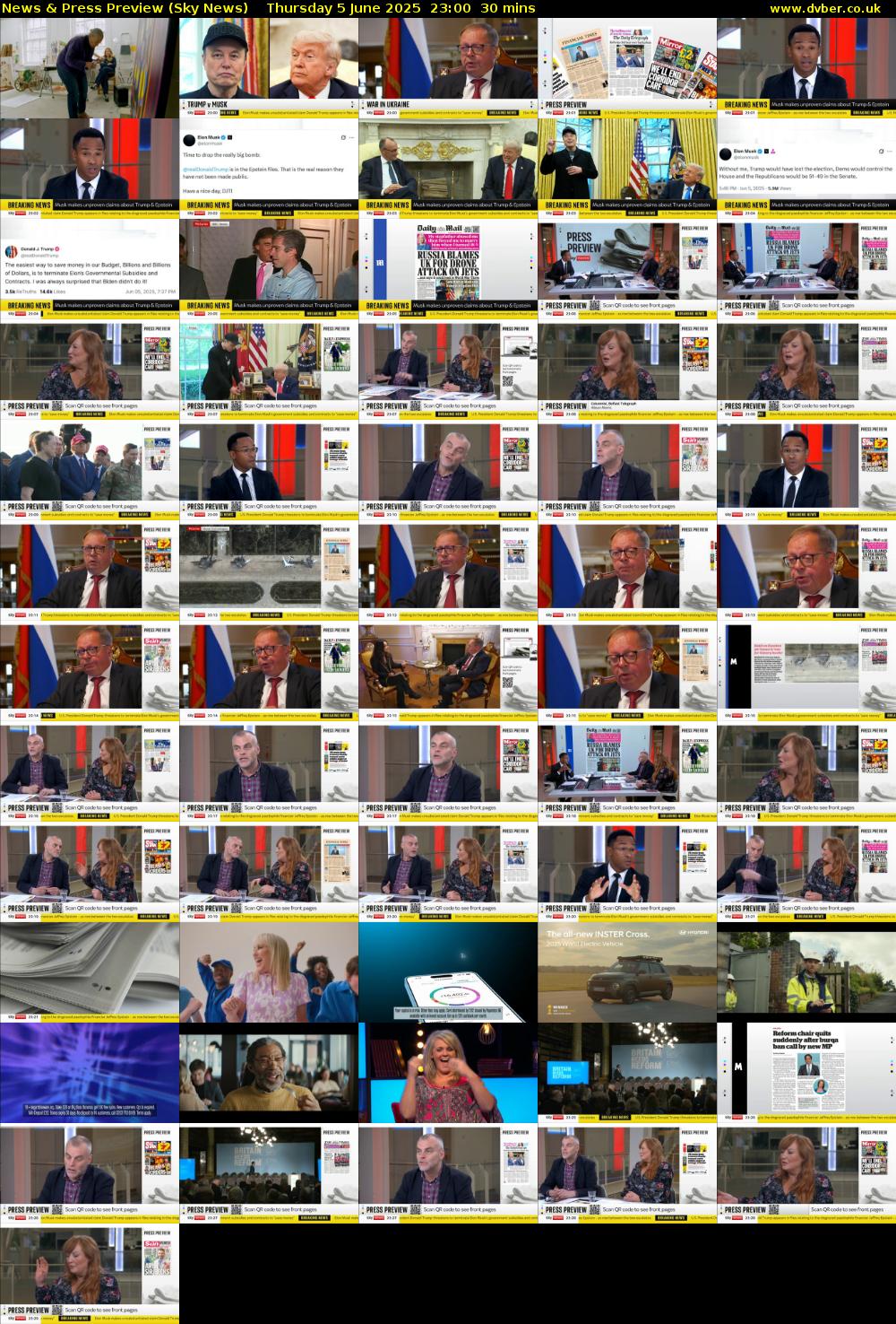 News & Press Preview (Sky News) Thursday 5 June 2025 23:00 - 23:30