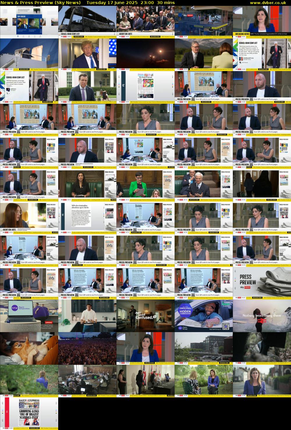 News & Press Preview (Sky News) Tuesday 17 June 2025 23:00 - 23:30