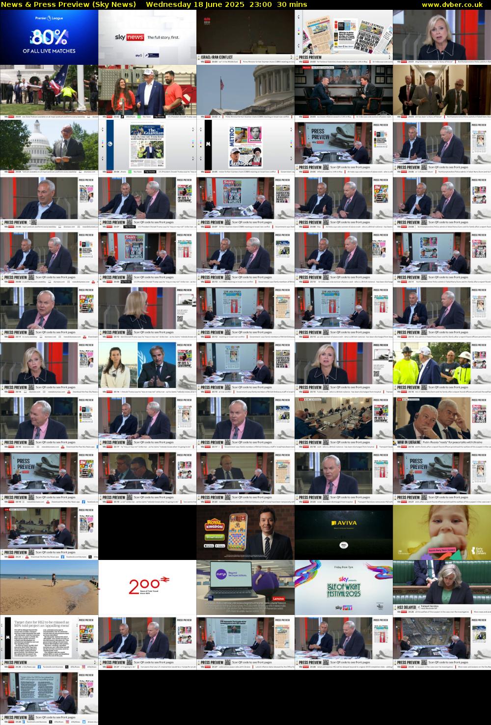 News & Press Preview (Sky News) Wednesday 18 June 2025 23:00 - 23:30