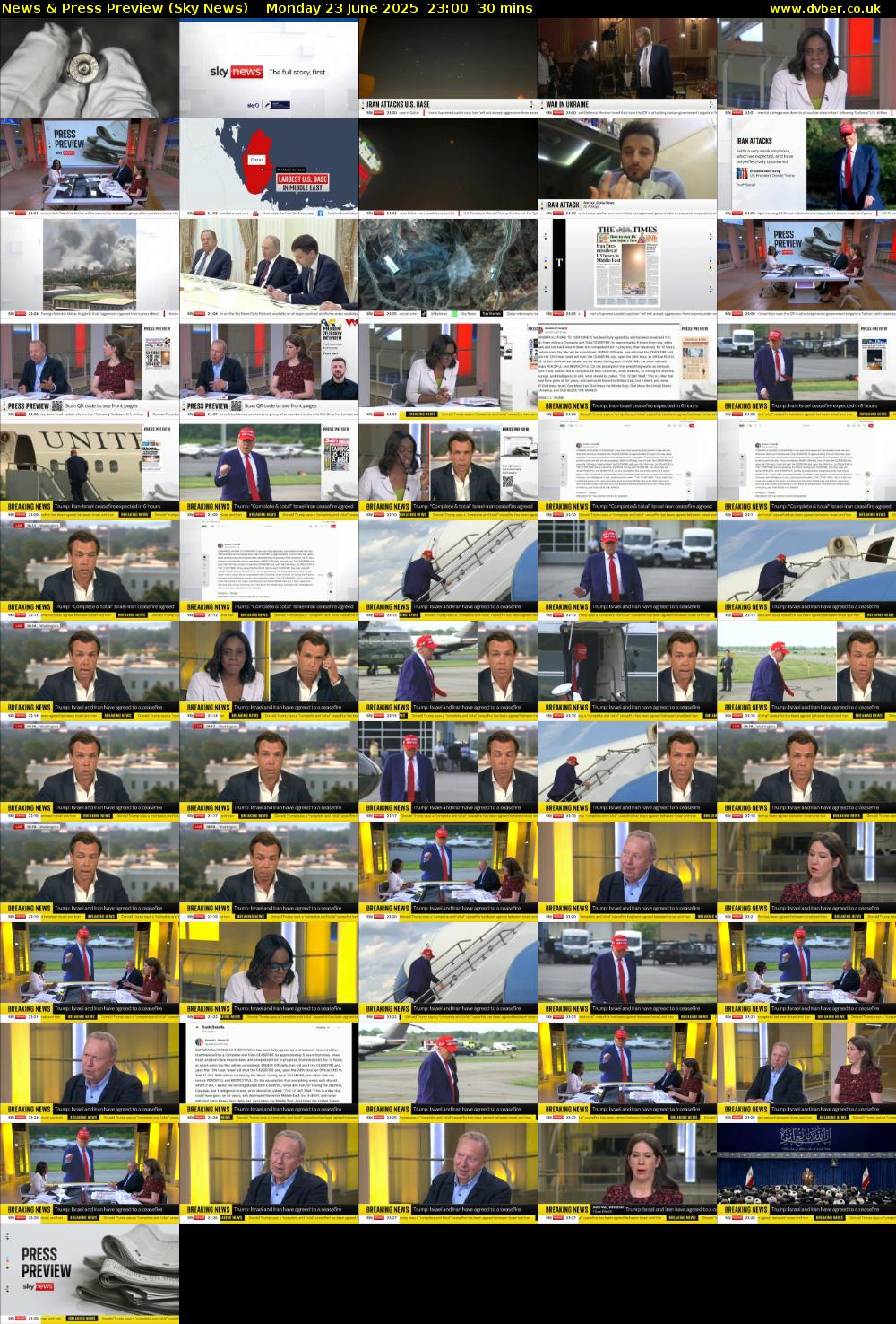 News & Press Preview (Sky News) Monday 23 June 2025 23:00 - 23:30