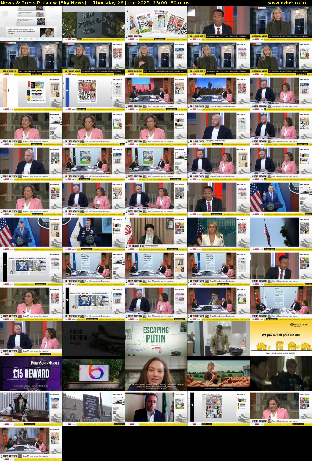 News & Press Preview (Sky News) Thursday 26 June 2025 23:00 - 23:30