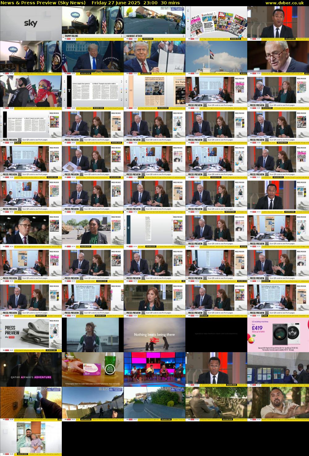 News & Press Preview (Sky News) Friday 27 June 2025 23:00 - 23:30