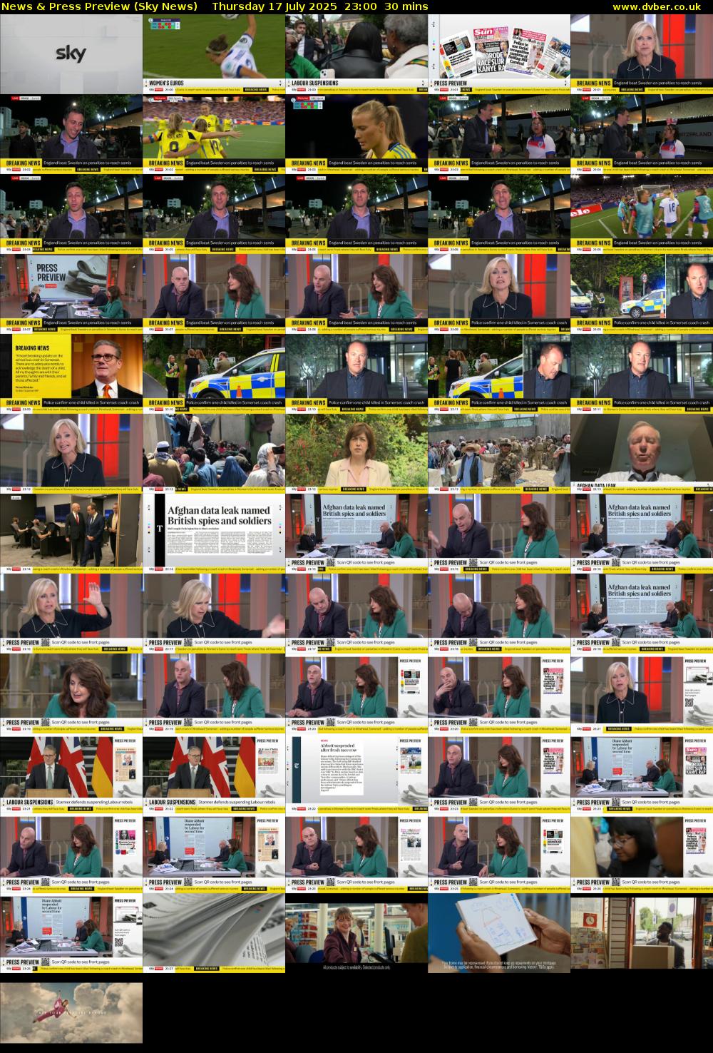 News & Press Preview (Sky News) Thursday 17 July 2025 23:00 - 23:30