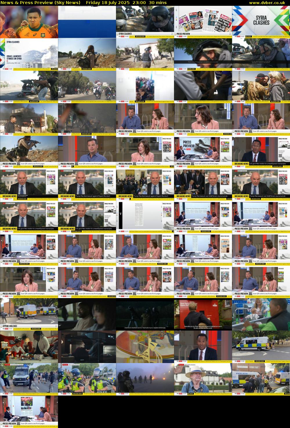 News & Press Preview (Sky News) Friday 18 July 2025 23:00 - 23:30