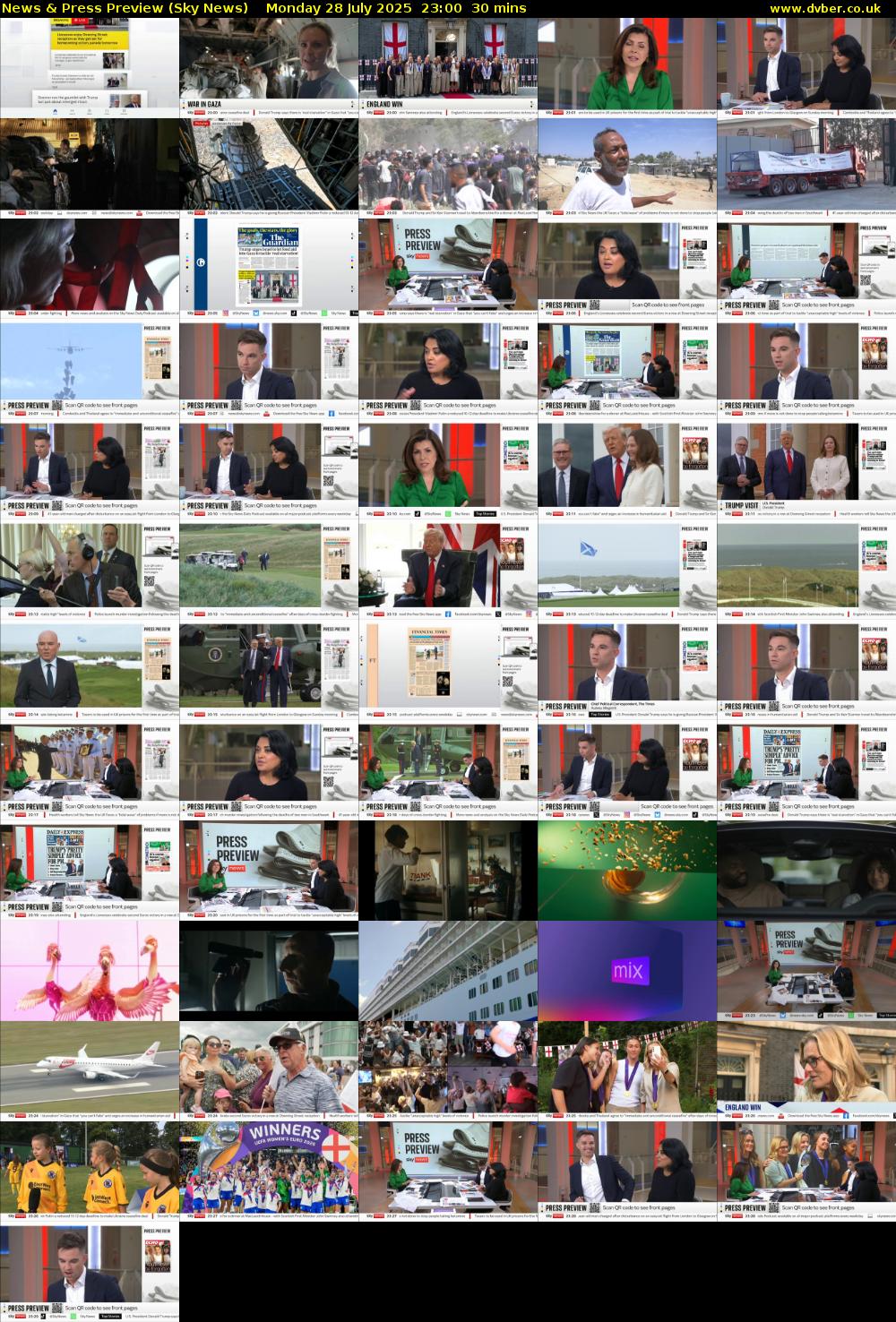 News & Press Preview (Sky News) Monday 28 July 2025 23:00 - 23:30