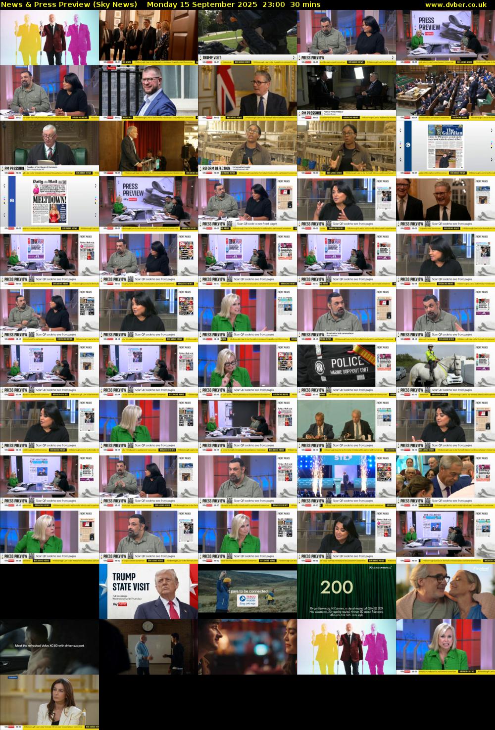 News & Press Preview (Sky News) Monday 15 September 2025 23:00 - 23:30