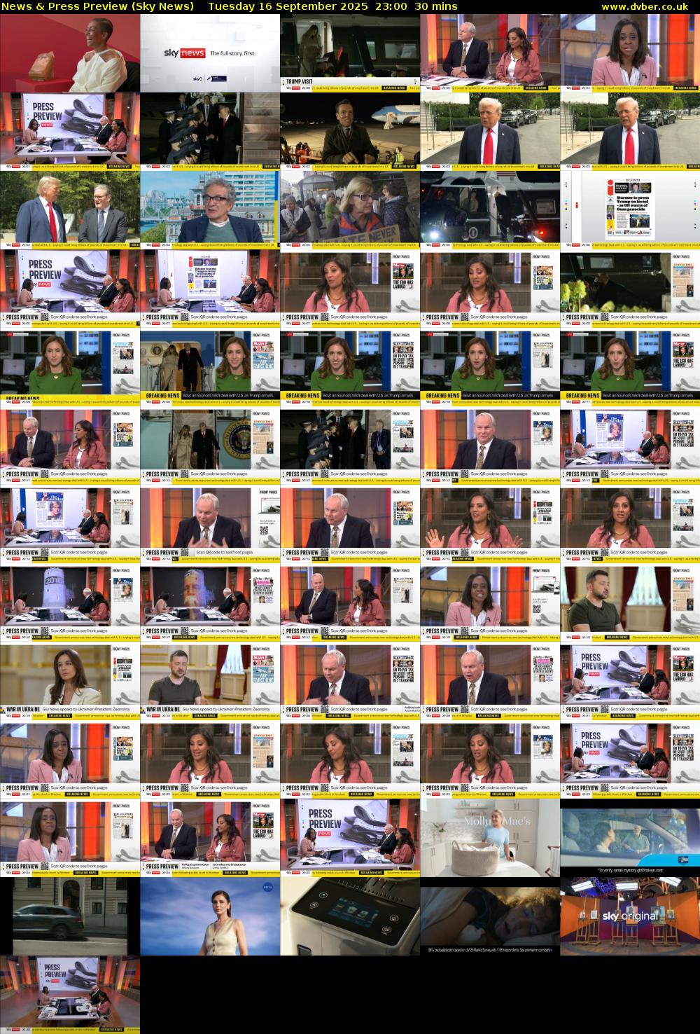 News & Press Preview (Sky News) Tuesday 16 September 2025 23:00 - 23:30