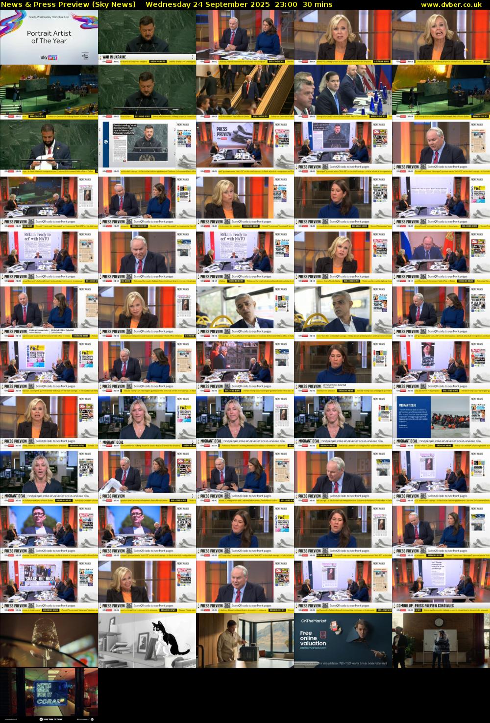 News & Press Preview (Sky News) Wednesday 24 September 2025 23:00 - 23:30