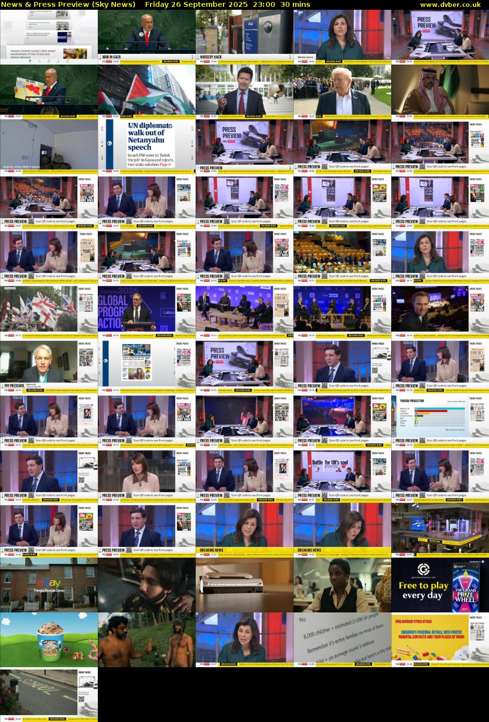 News & Press Preview (Sky News) Friday 26 September 2025 23:00 - 23:30