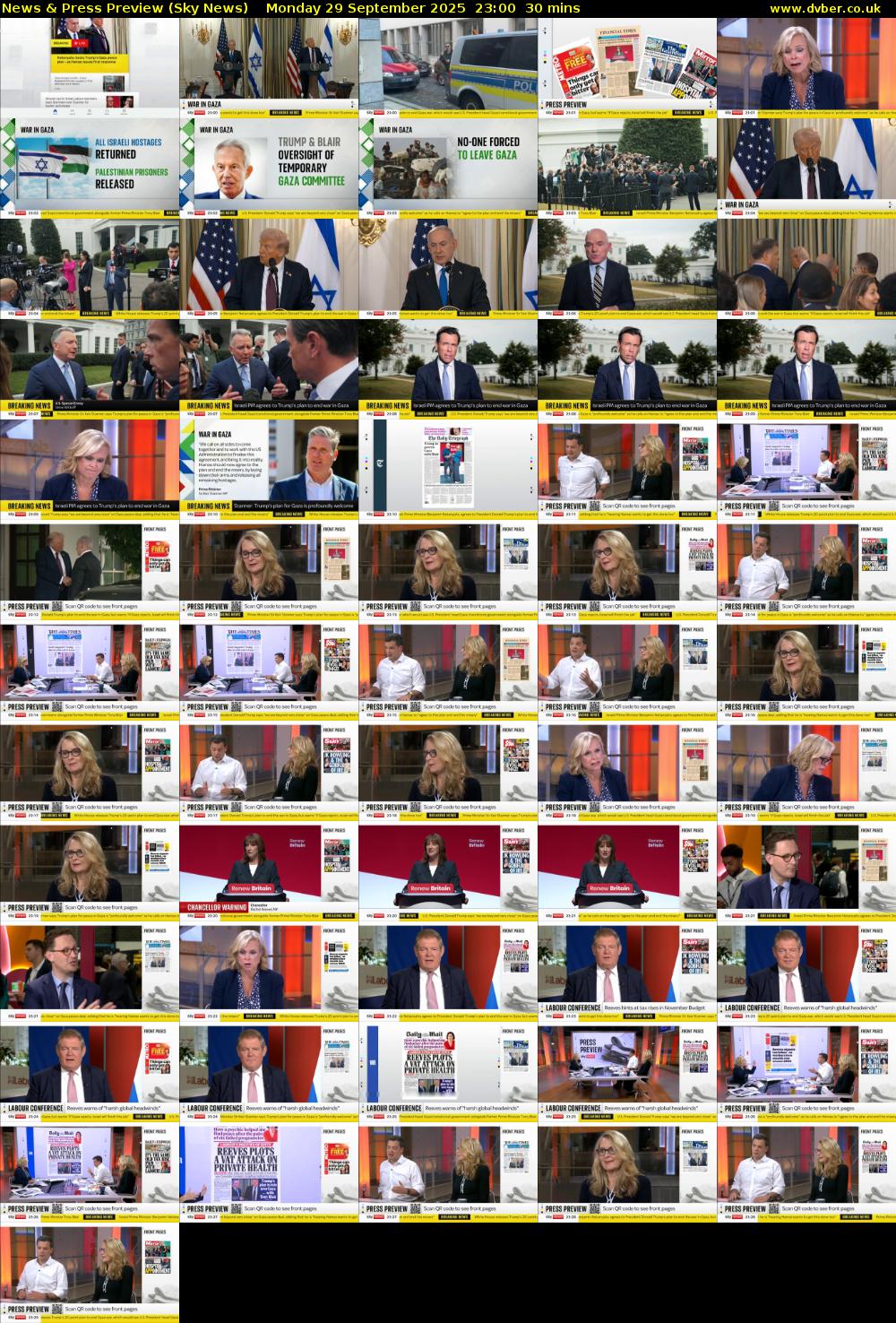 News & Press Preview (Sky News) Monday 29 September 2025 23:00 - 23:30