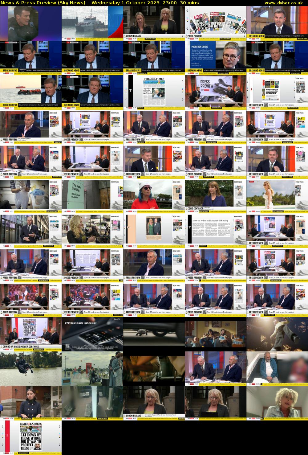News & Press Preview (Sky News) Wednesday 1 October 2025 23:00 - 23:30