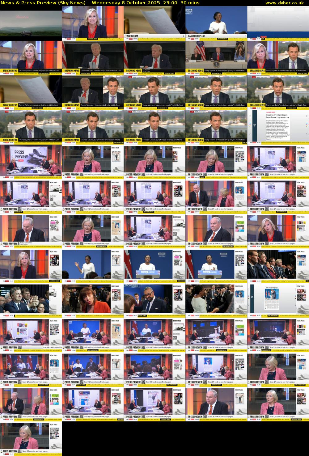 News & Press Preview (Sky News) Wednesday 8 October 2025 23:00 - 23:30