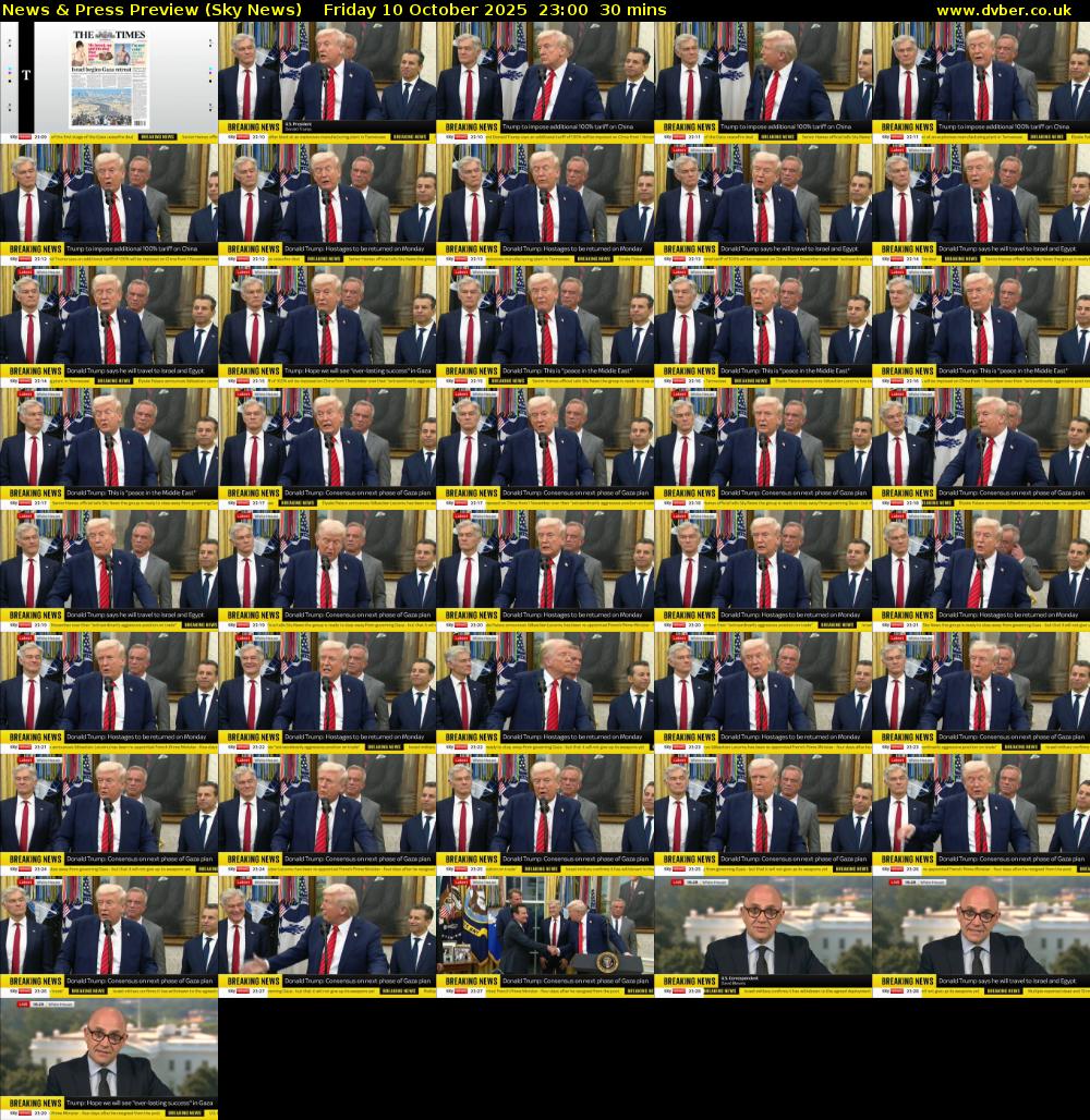 News & Press Preview (Sky News) Friday 10 October 2025 23:00 - 23:30