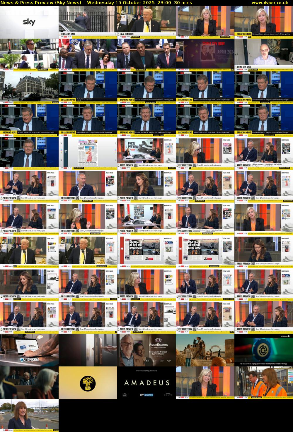 News & Press Preview (Sky News) Wednesday 15 October 2025 23:00 - 23:30
