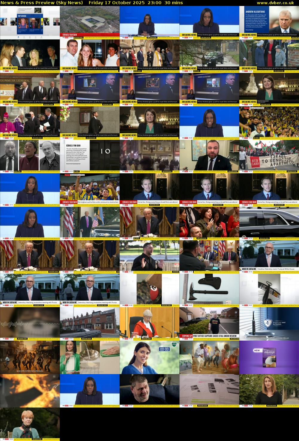 News & Press Preview (Sky News) Friday 17 October 2025 23:00 - 23:30