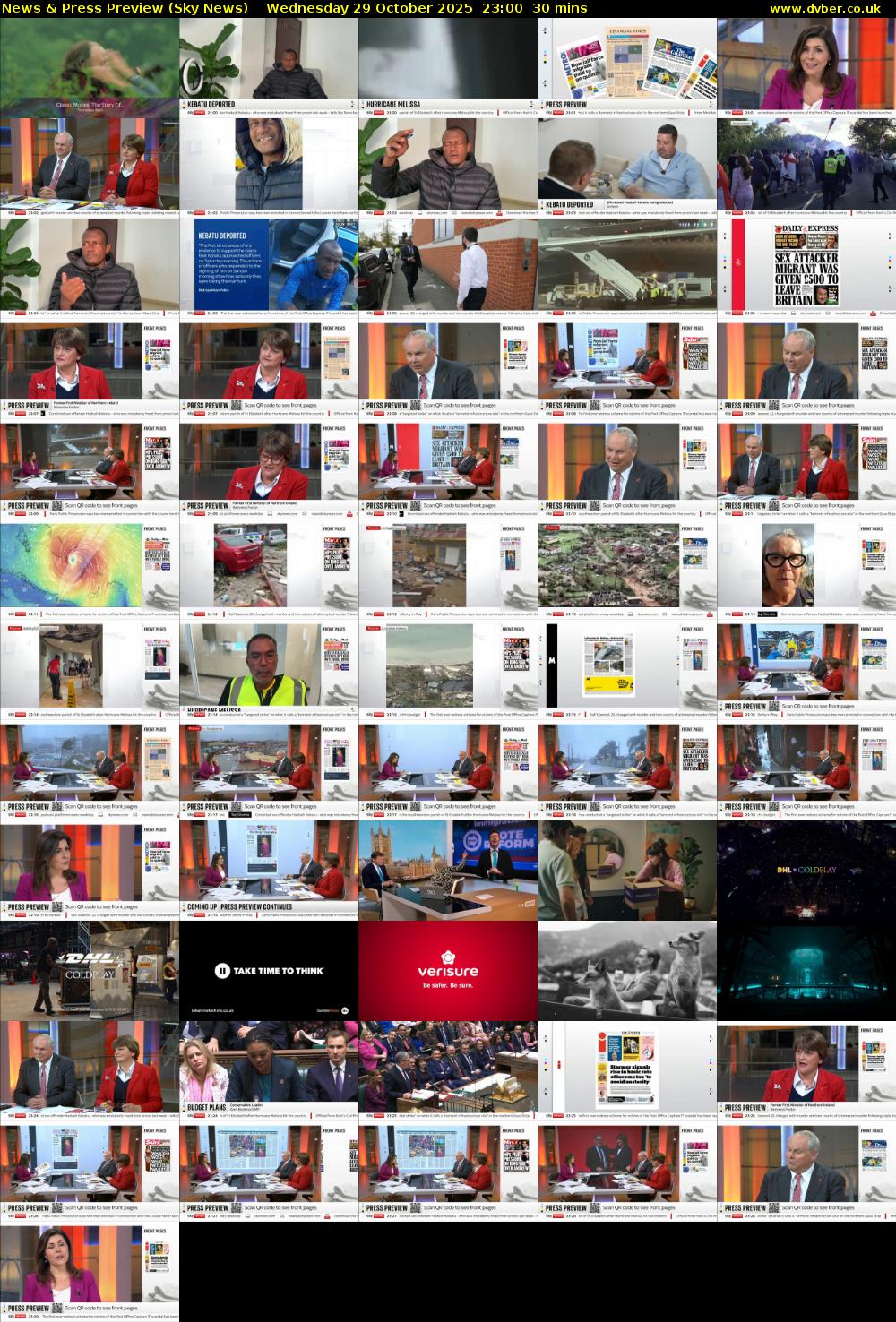 News & Press Preview (Sky News) Wednesday 29 October 2025 23:00 - 23:30