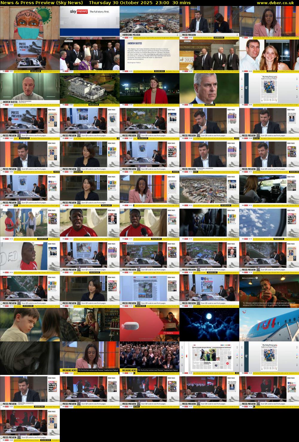 News & Press Preview (Sky News) Thursday 30 October 2025 23:00 - 23:30