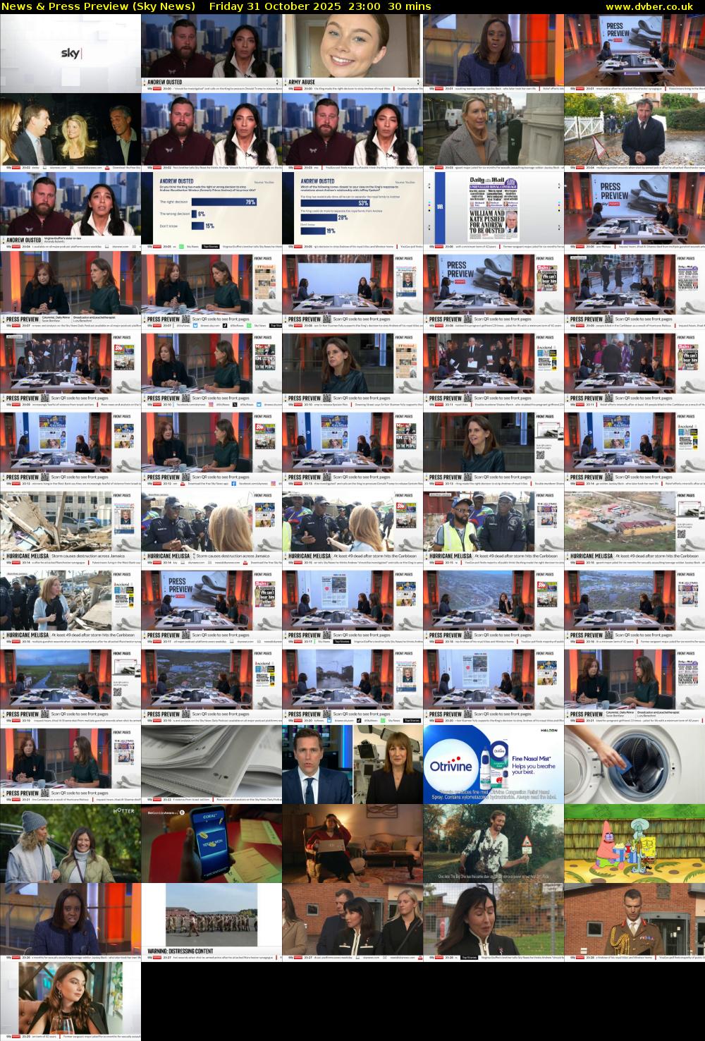 News & Press Preview (Sky News) Friday 31 October 2025 23:00 - 23:30