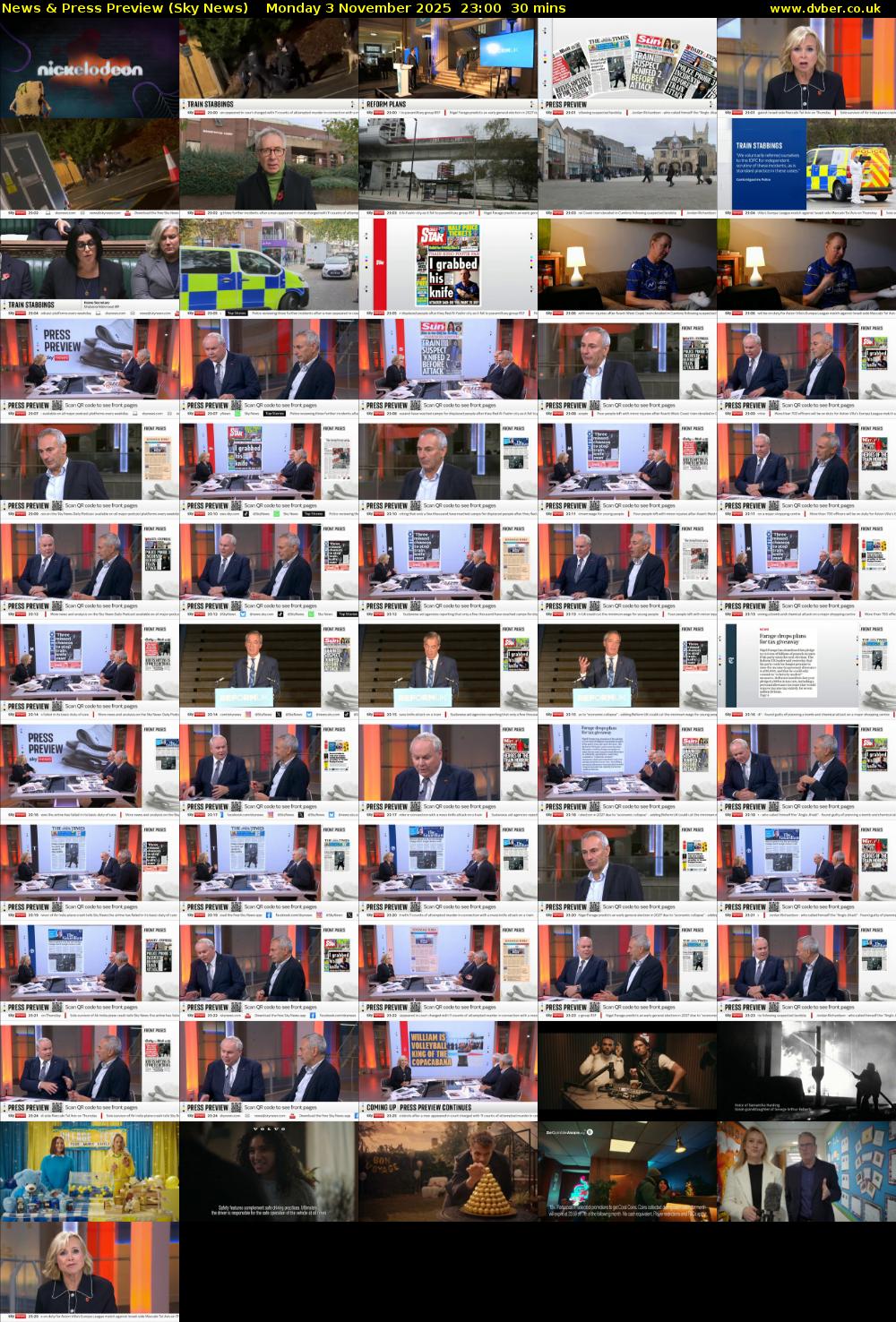 News & Press Preview (Sky News) Monday 3 November 2025 23:00 - 23:30