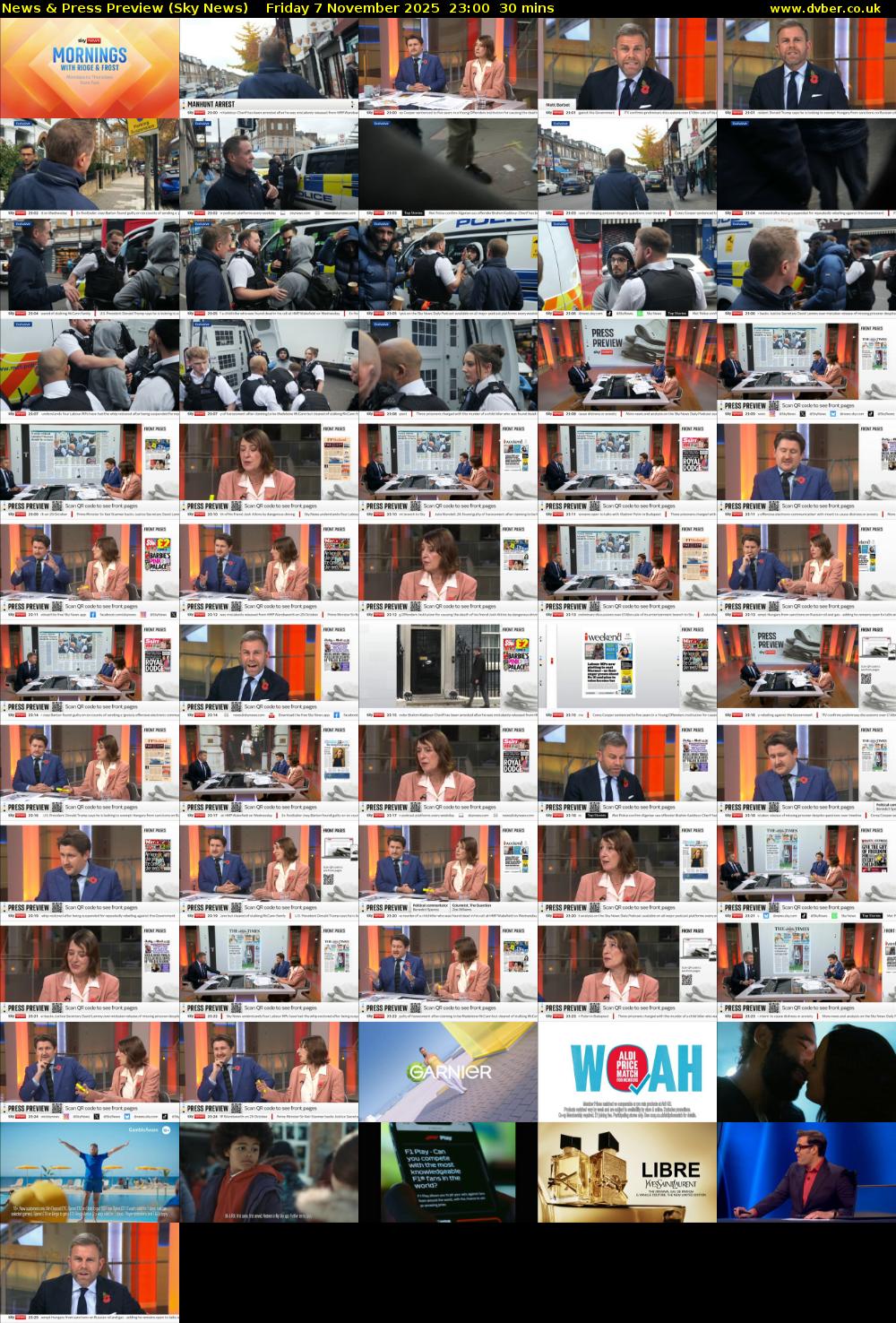 News & Press Preview (Sky News) Friday 7 November 2025 23:00 - 23:30